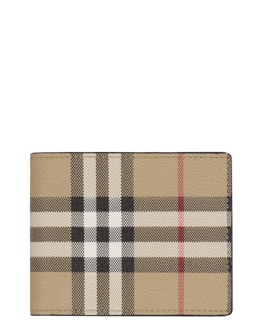 Burberry Gray Vintage Check Print Wallet for men
