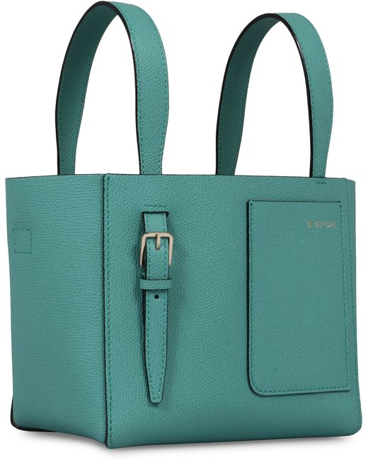 Valextra Green Soft Micro Bucket Bag