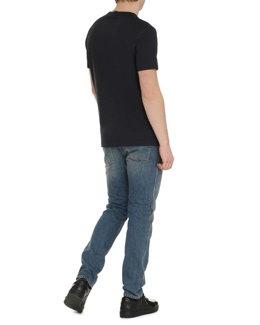 Dolce & Gabbana Black Cotton Crew-Neck T-Shirt for men