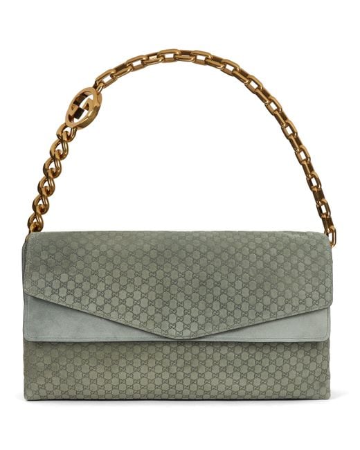 Gucci Metallic Shoulder Bag With Chain Large Size