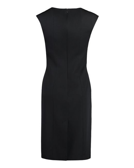 McQueen Black Wool Dress