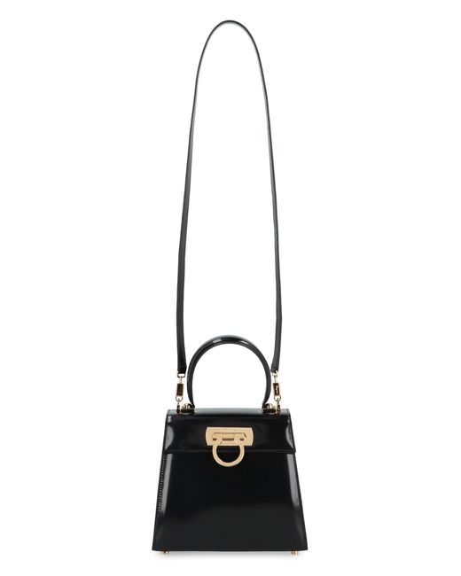 Ferragamo Black Iconic Leather Handbag