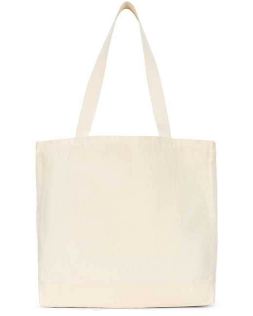 Maison Kitsuné Natural Canvas Tote Bag for men
