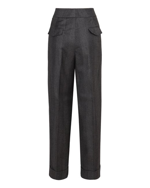 Peserico Black Straight Trousers