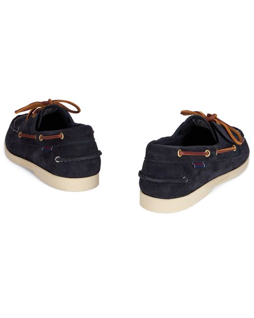 Sebago Blue Portland Leather Boat Shoes for men