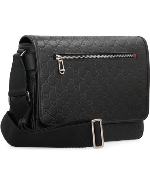 Gucci Gray Shoulder Bag Gg Emblem Media for men