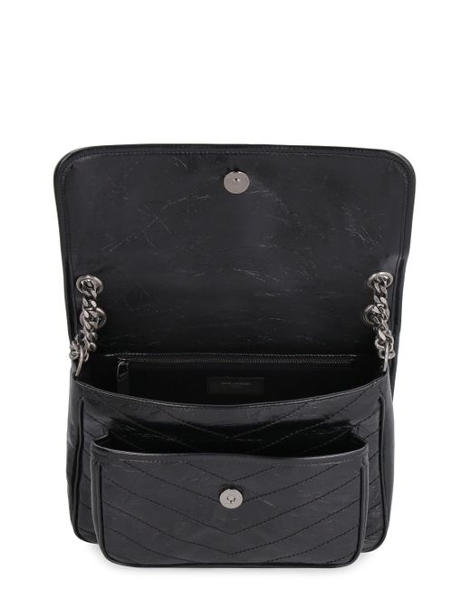 Saint Laurent Black Niki Quilted Leather Shoulder Bag