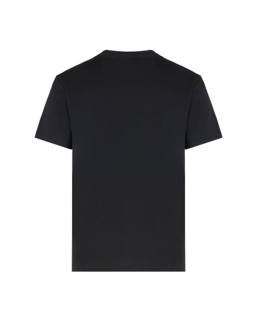 T-shirt girocollo in cotone di Alexander McQueen in Black da Uomo