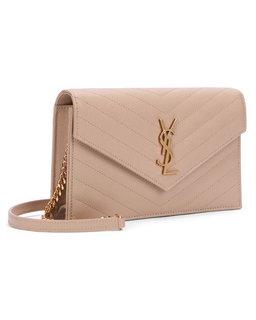 Saint Laurent Pink Pochette Cassandre With Chain
