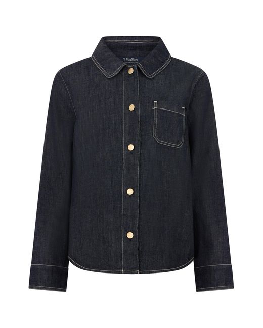 Max Mara Blue Classic Denim Shirt