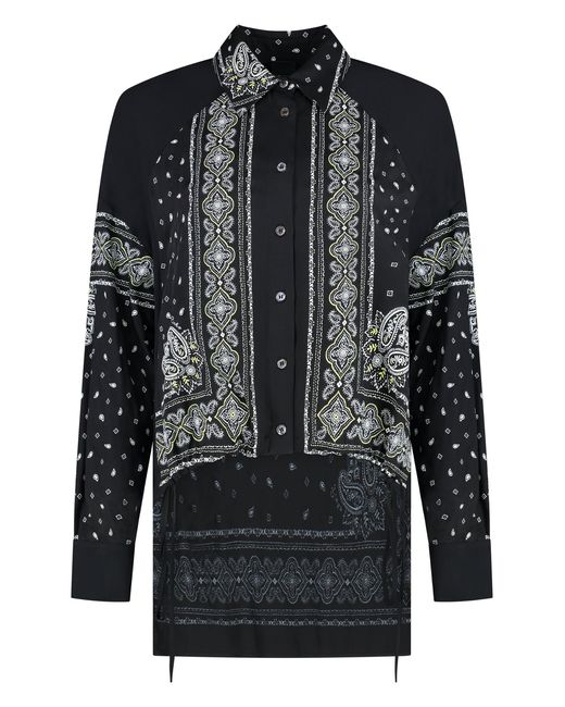 Pinko Black Printed Viscose Shirt