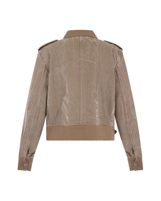 Our Legacy Brown Denim Jacket With Applied Pockets for men