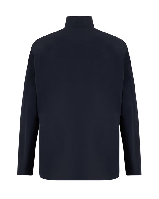 Herno Blue Field Jacket With High Collar for men