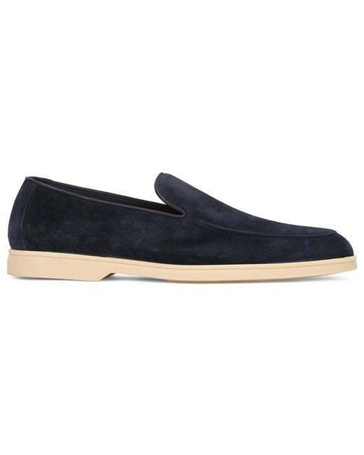Doucal's Blue Suede Moccasin for men