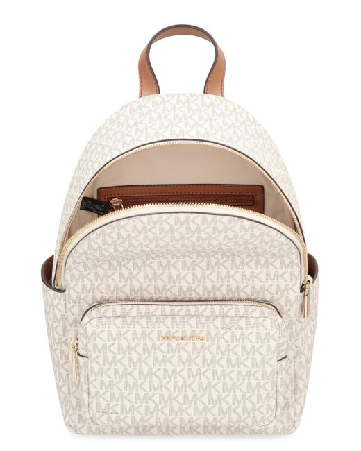 MICHAEL Michael Kors Natural Medium Tanner Backpack With Logo Print