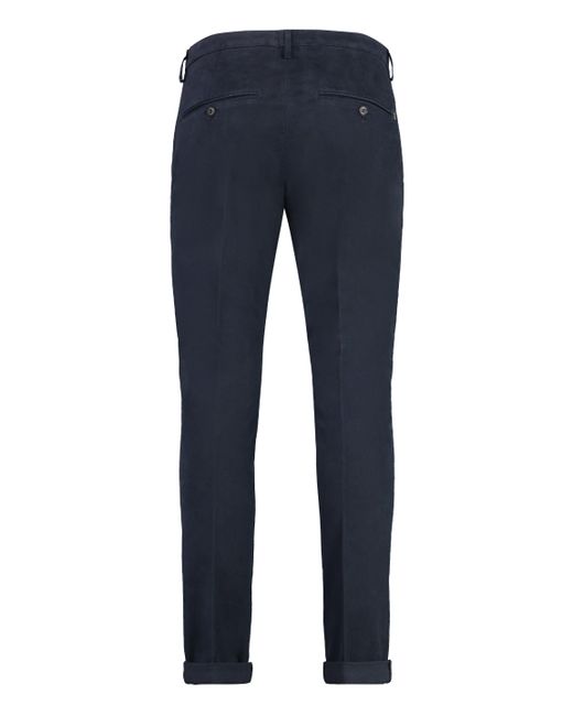 Dondup Blue Gaubert Cotton Chino Trousers for men
