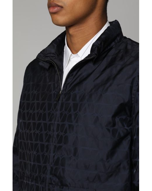 Valentino Garavani Blue Nylon Jacket for men