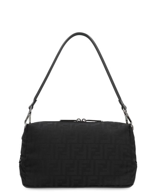 Fendi Black Medium Squared Ff Bag for men