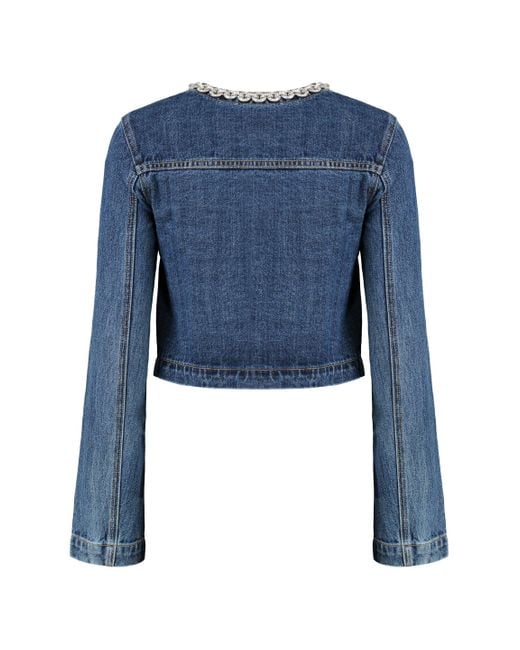 Self-Portrait Blue Embellished Jacket