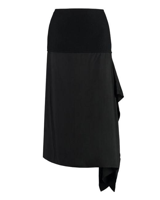 Jil Sander Black Asymmetric Skirt