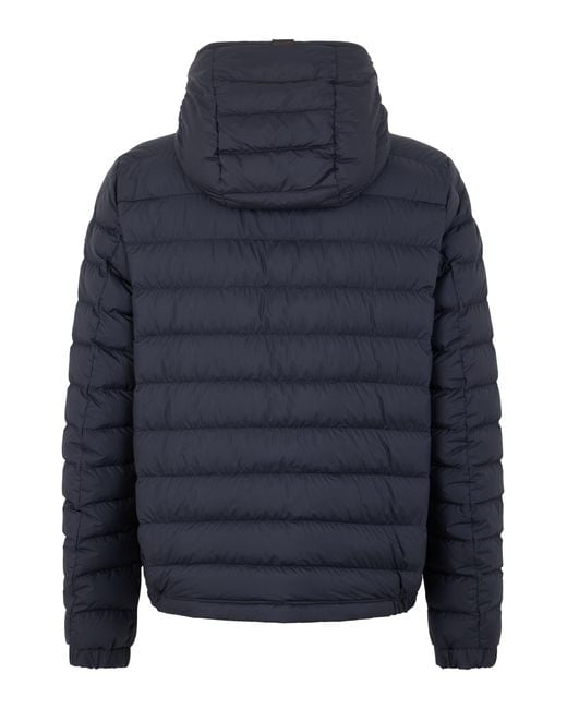 Moncler Blue Padded Jacket With Hood for men