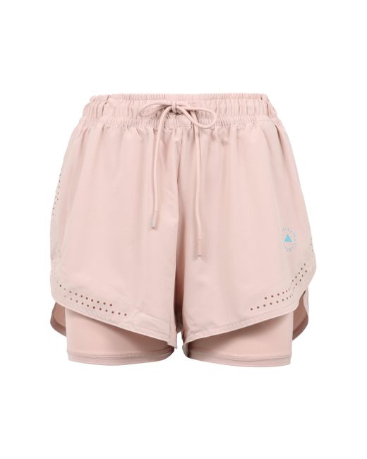 Shorts in tessuto tecnico di Adidas By Stella McCartney in Pink