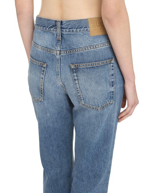 Jeans slim fit a 5 tasche di Gucci in Blue