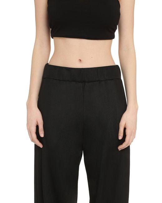 Jil Sander Black High-Waist Tapered-Fit Trousers