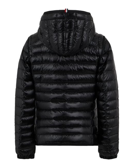 Moncler Black Short Down Jacket Karura With Hood