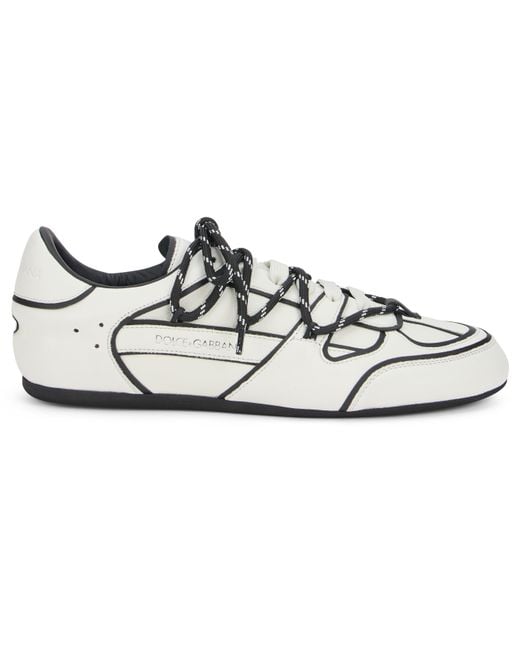 Dolce & Gabbana White Sneaker With Contrast Details for men