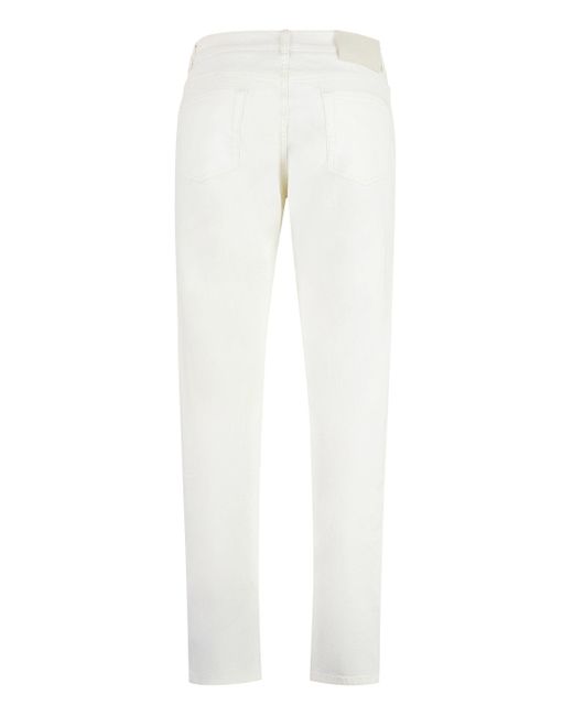 Jeans straight leg a 5 tasche di Etro in White da Uomo