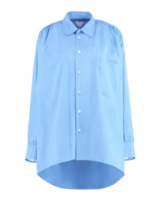 Camicia oversize di Bottega Veneta in Blue