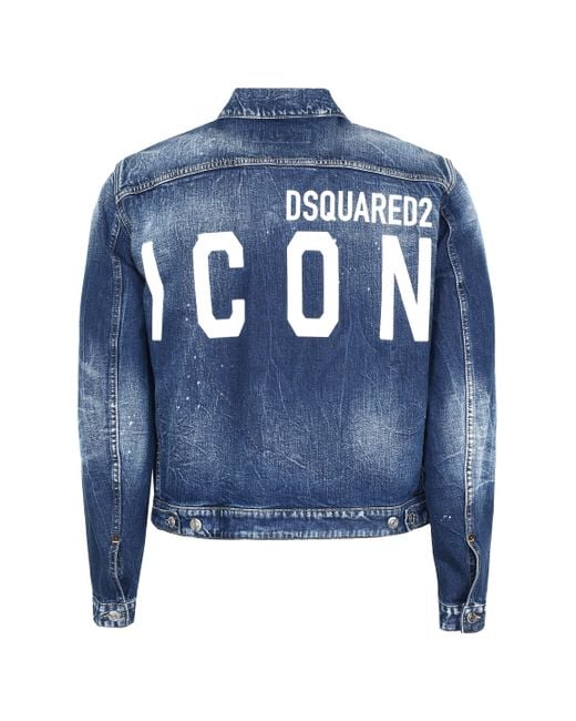 DSquared² Icon Logo Denim Jacket in 