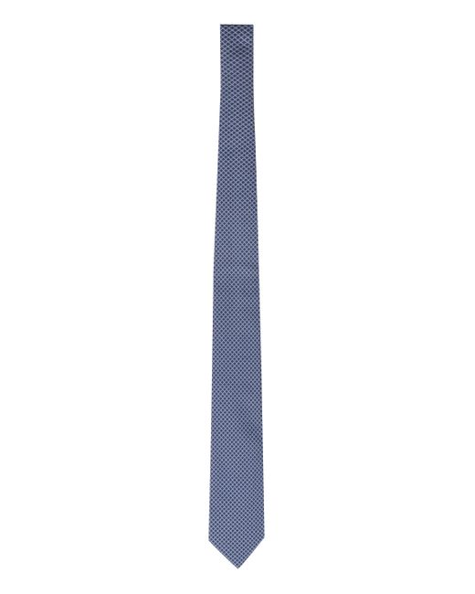 Cravatta in seta jacquard di Zegna in Blue da Uomo