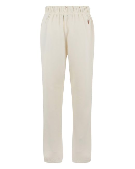 Moncler Natural High-Waisted Sports Trousers