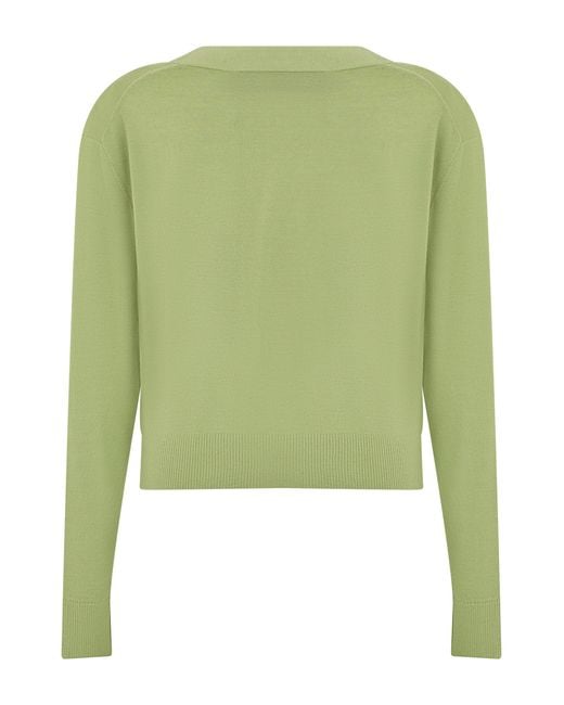 Weekend by Maxmara Green Cropped Cardigan