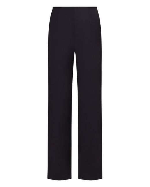 Emporio Armani Blue Crepe Wide-Leg Trousers