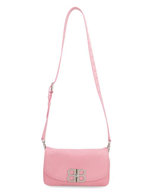 Balenciaga Pink Soft Leather Crossbody Handbag