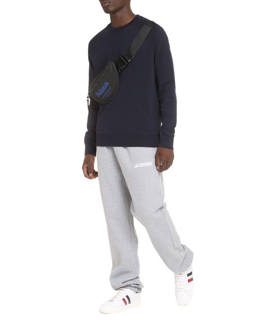 Maison Kitsuné Cotton Crew-neck Sweatshirt With Logo in Blue for Men | Lyst