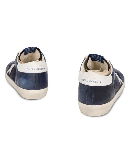 Golden Goose Deluxe Brand Blue Leather Sneakers for men