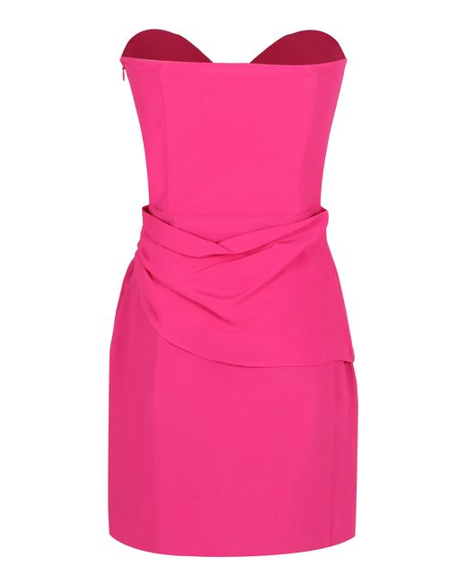 FEDERICA TOSI Pink Off-the-shoulder Dress