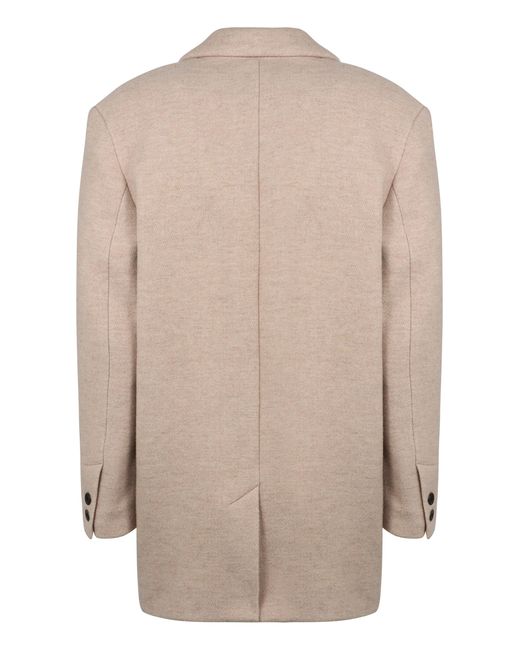Isabel Marant Natural Wool Single-Breasted Blazer
