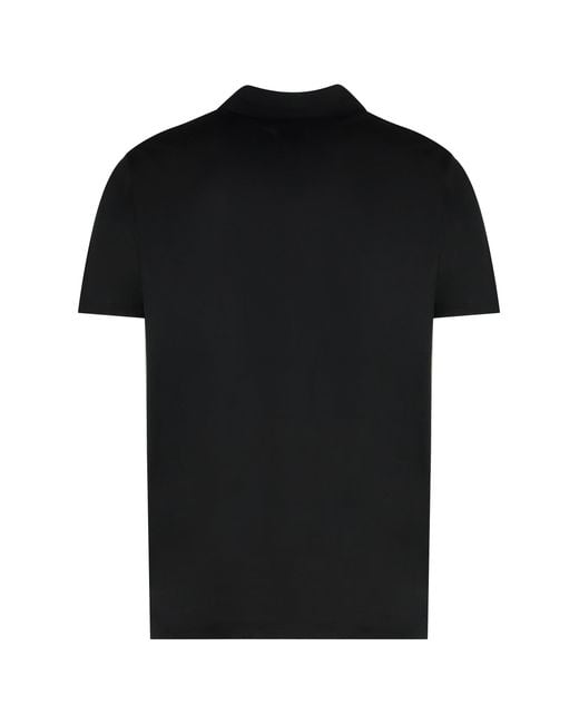 Paul & Shark Black Solid Shirt Collar Polo for men