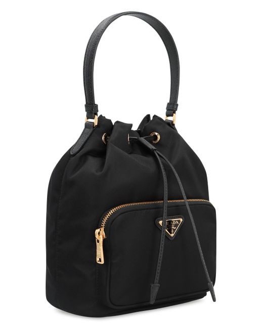 Borsa a secchiello Duet di Prada in Black
