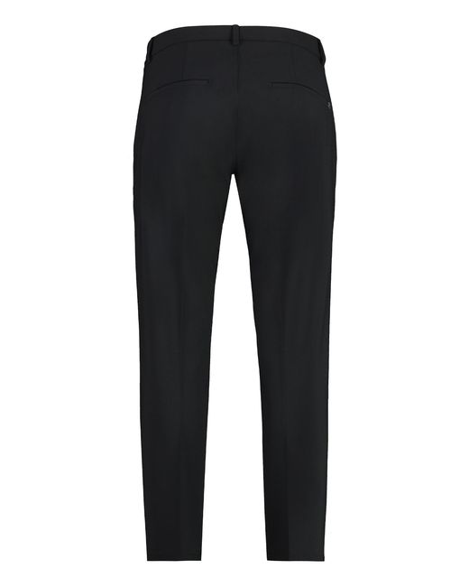 Dondup Black Pablo Wool Blend Trousers for men