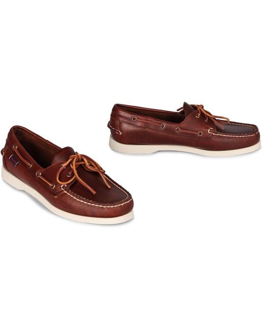 Sebago Brown Portland Leather Boat Shoes