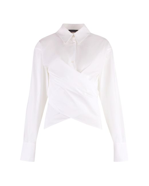 Camicia in popeline di cotone di Fabiana Filippi in White