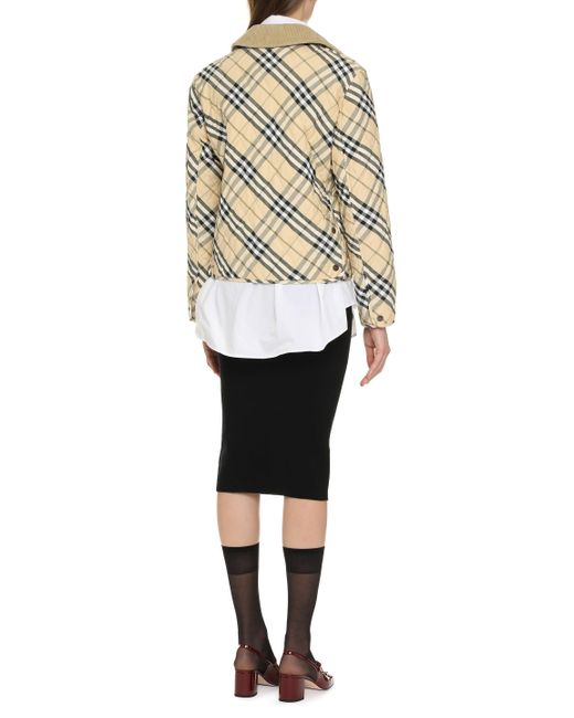 Burberry Multicolor Checkered Design Jacket For