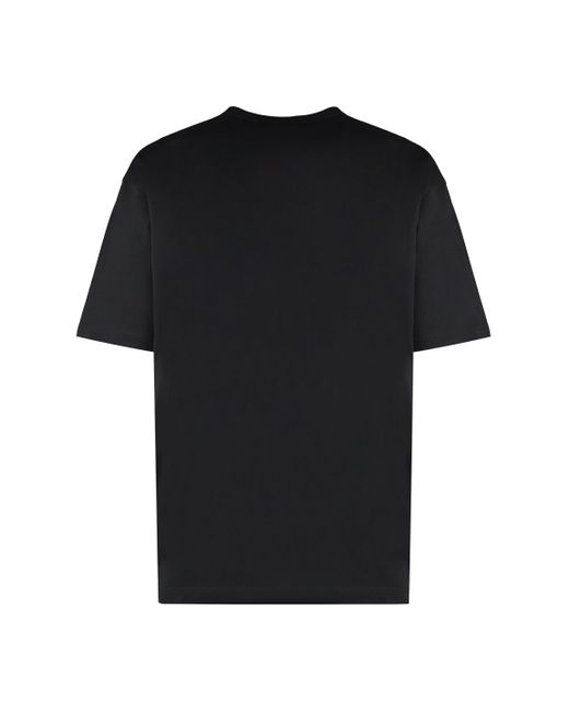 T-shirt girocollo in cotone di Comme des Garçons in Black da Uomo