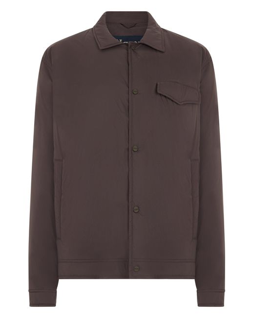Herno Brown Technical Jacket With Buttons for men